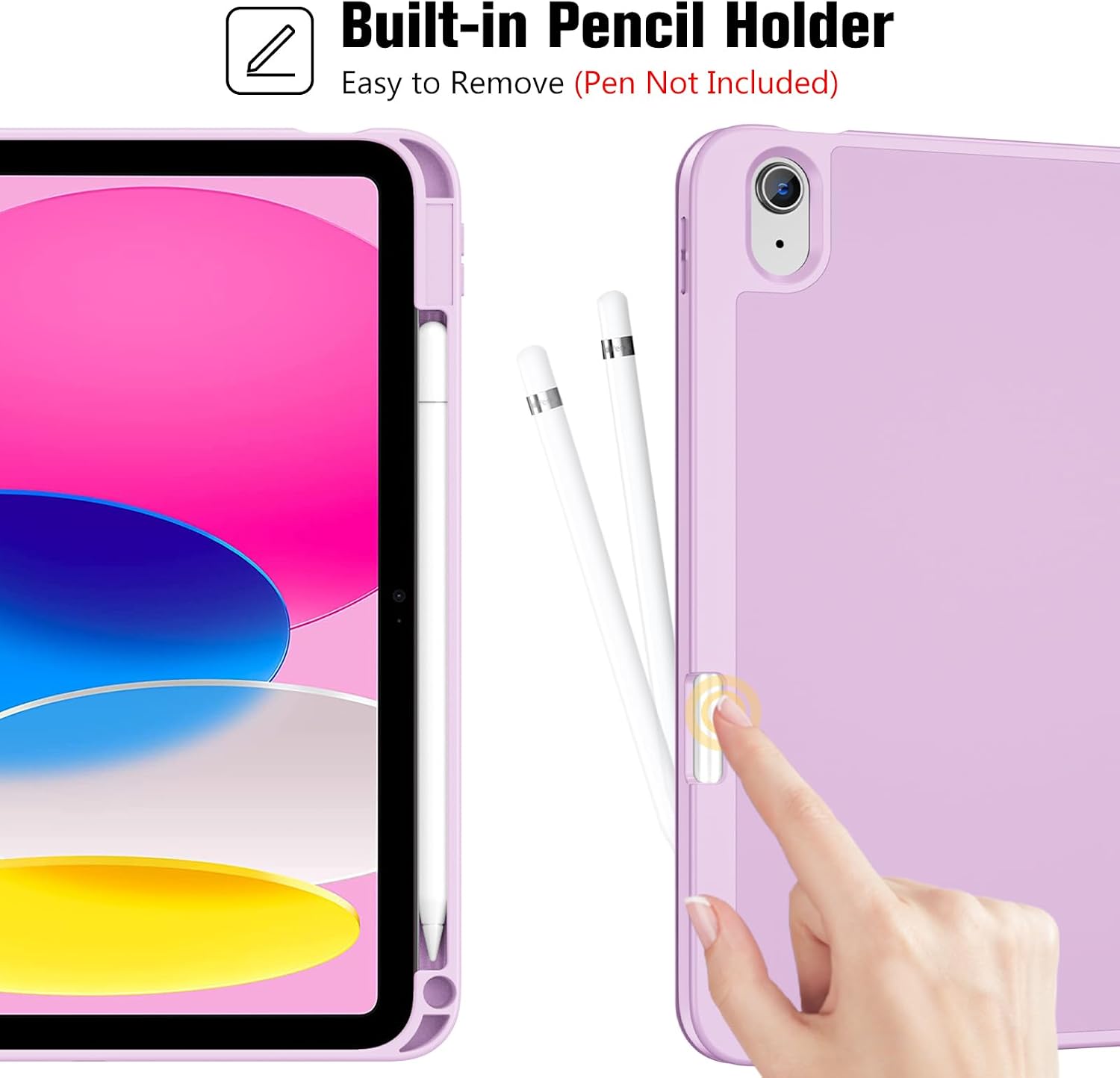  for iPad A16 11th/10th Generation Case with Pencil Holder -Violet thumbnail