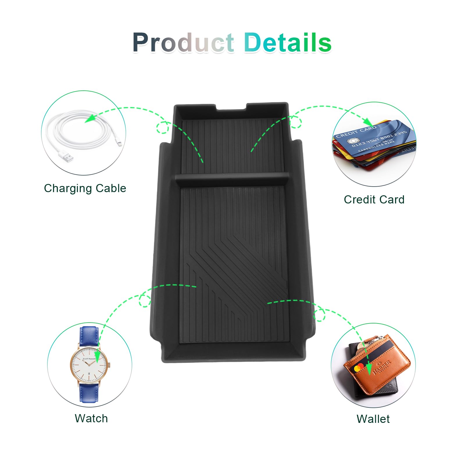 GAFAT Compatibile con BMW Serie 1 F70/ Serie 2 F74 2025 2026 Contenitore Console Centrale, Serie 1 2025 Serie 2 F74 Gran Coupe Organizer Portaoggetti per Braccioli, Accessori Serie 1 F70