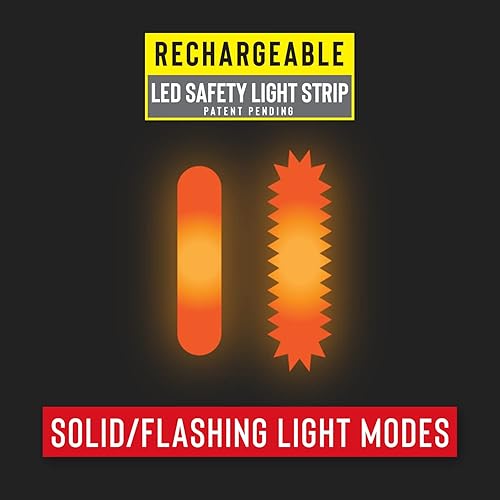 Miniatura 3 de Coast SV300 - Chaleco de seguridad recargable con luz de alta visibilidad, modo doble, cremallera frontal, 2 bolsillos, 2 pestañas para micrófono,