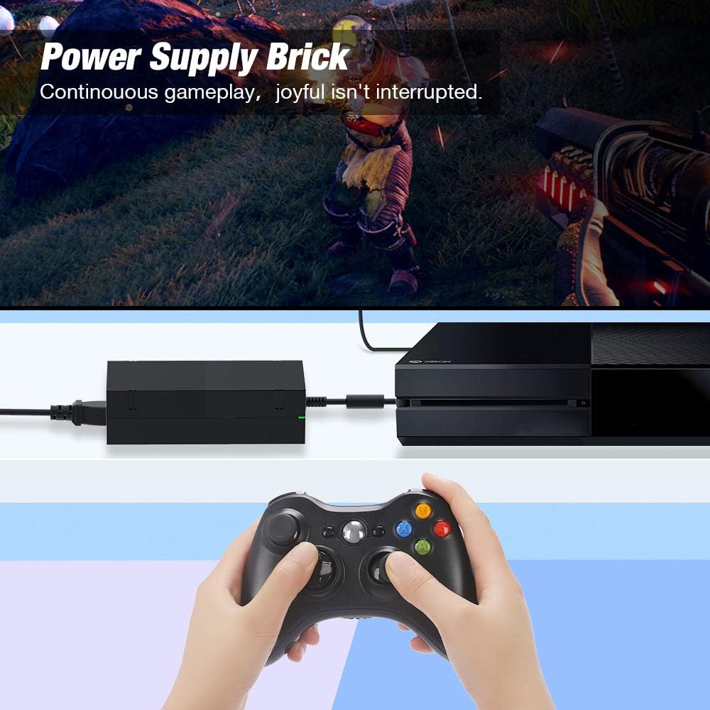 Power Supply for Xbox One, Enhance Version AC Power Adapter Power Supply Brick with Cord for Xbox One Console, 100-240V Auto Voltage