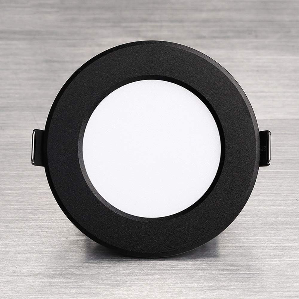 Recessed Lighting Housing Trim Kits Black Alumiembedded Integrated Grille Ceiling Spotlight Led Panel Ceiling Light Recessed Downlight European Clothing,Warm Light_3W(White Light-7W)/White L