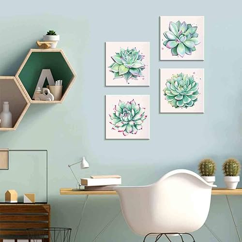 Miniatura 236 de Arte de pared de naturaleza con plantas verdes, decoración de pared de hojas botánicas tropicales, impresiones en lienzo para dormitorio, Hoja