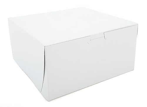Southern Champion Tray 0901 - Caja de cartón para productos de pastelería (con pestaña, sin ventana), color blanco, Blanco