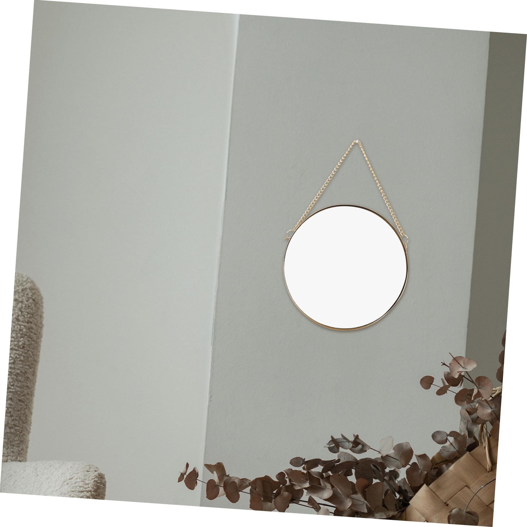 Alipis Runder Kosmetikspiegel aus Eisen und Glas für Badezimmer Wandspiegel Dekoration mit Praktischem Design zur Platzersparnis und Stilvollem Wohnambiente