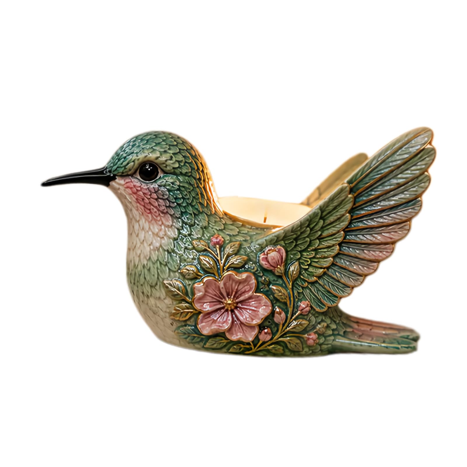 TFAOYS Resin Candlestick Hummingbird Votive Holders Decorative Tealight Holder for Wedding, Parties, Centerpieces Resin Votive Holders