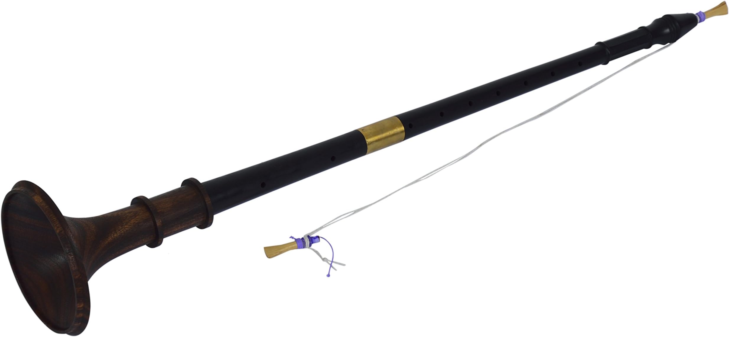 Saraswathi Wooden Nadhaswaram with Reed/South Indian Shehnai Non-Brass Acoustic Classical Wind Musical Instrument