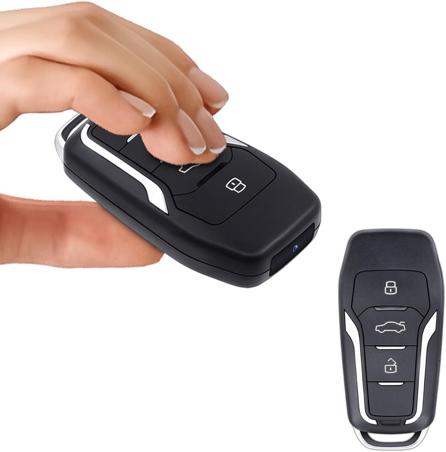 Portable Car Key Style Mini Camera, 64GB Body Cam,1080P HD Motion Detection Recorder, USB Charging for Home & Personal Property Safety