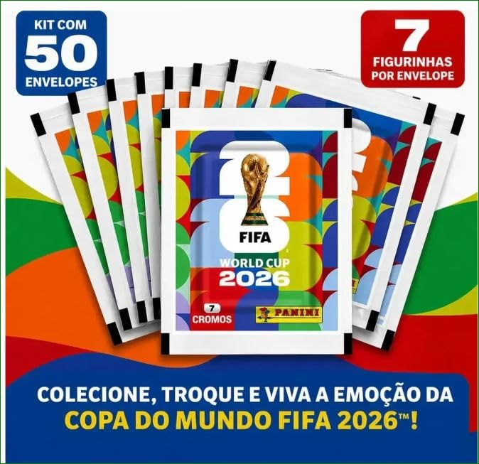 KIT FIGURINHAS COPA DO MUNDO 2026 (50 ENVELOPES)