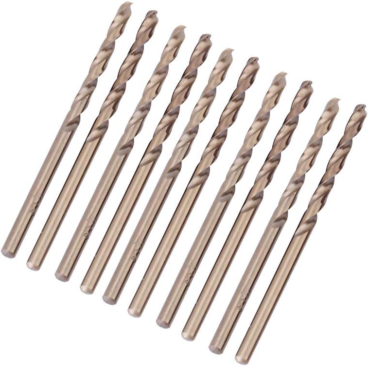 Annadue M35 Cobalt Drill Bit High Grinding HSS-CO Drill Bit Set 1-5mm, for Drilling on Stainless Steel, Cast Iron, Etc (2.5mm)