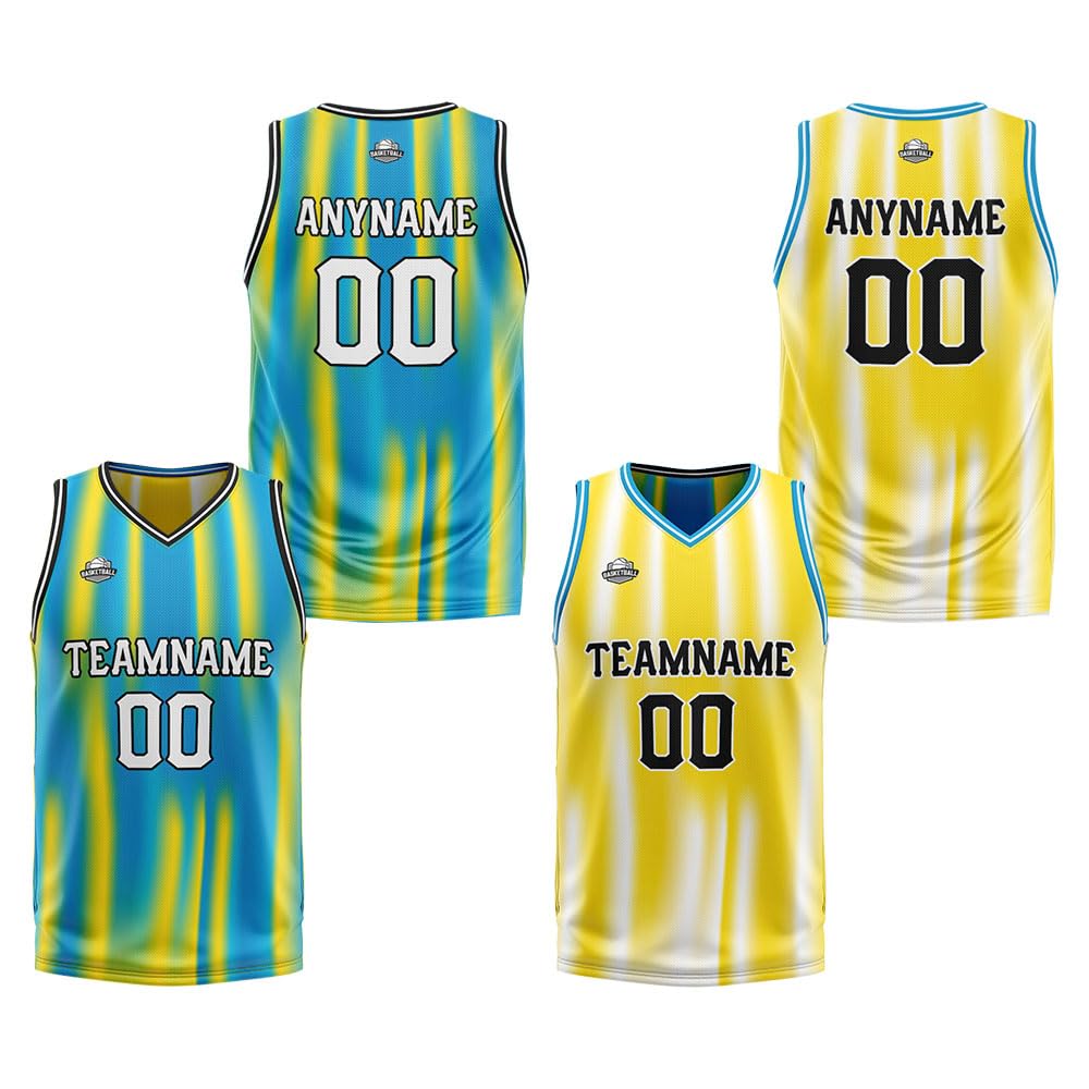 Custom Reversible Basketball Jersey Shorts Uniforms for Men Women Adult Youth Personalized Print Name Number Logo