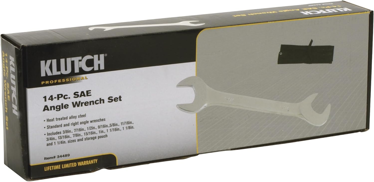 Klutch SAE Angle Wrench Set - 14-Pc.