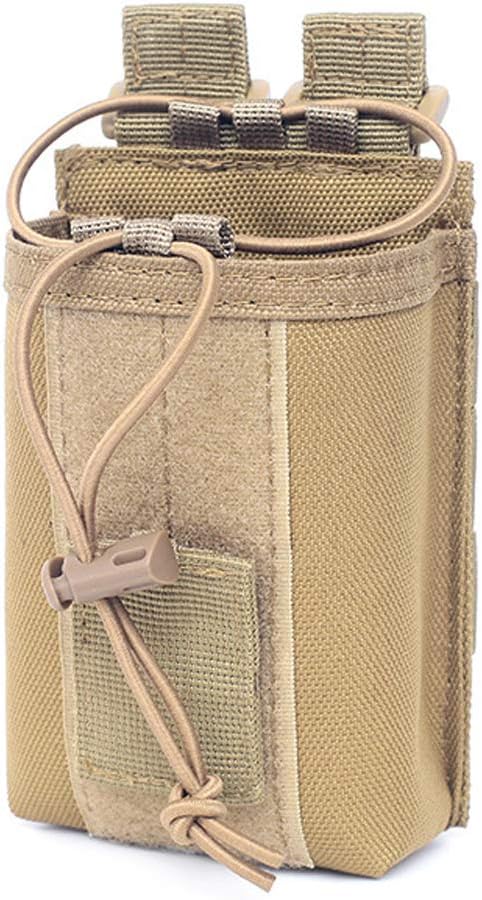 JINJULI Tactical Military Molle Radio Pouch Holder Case for Walkie Talkies