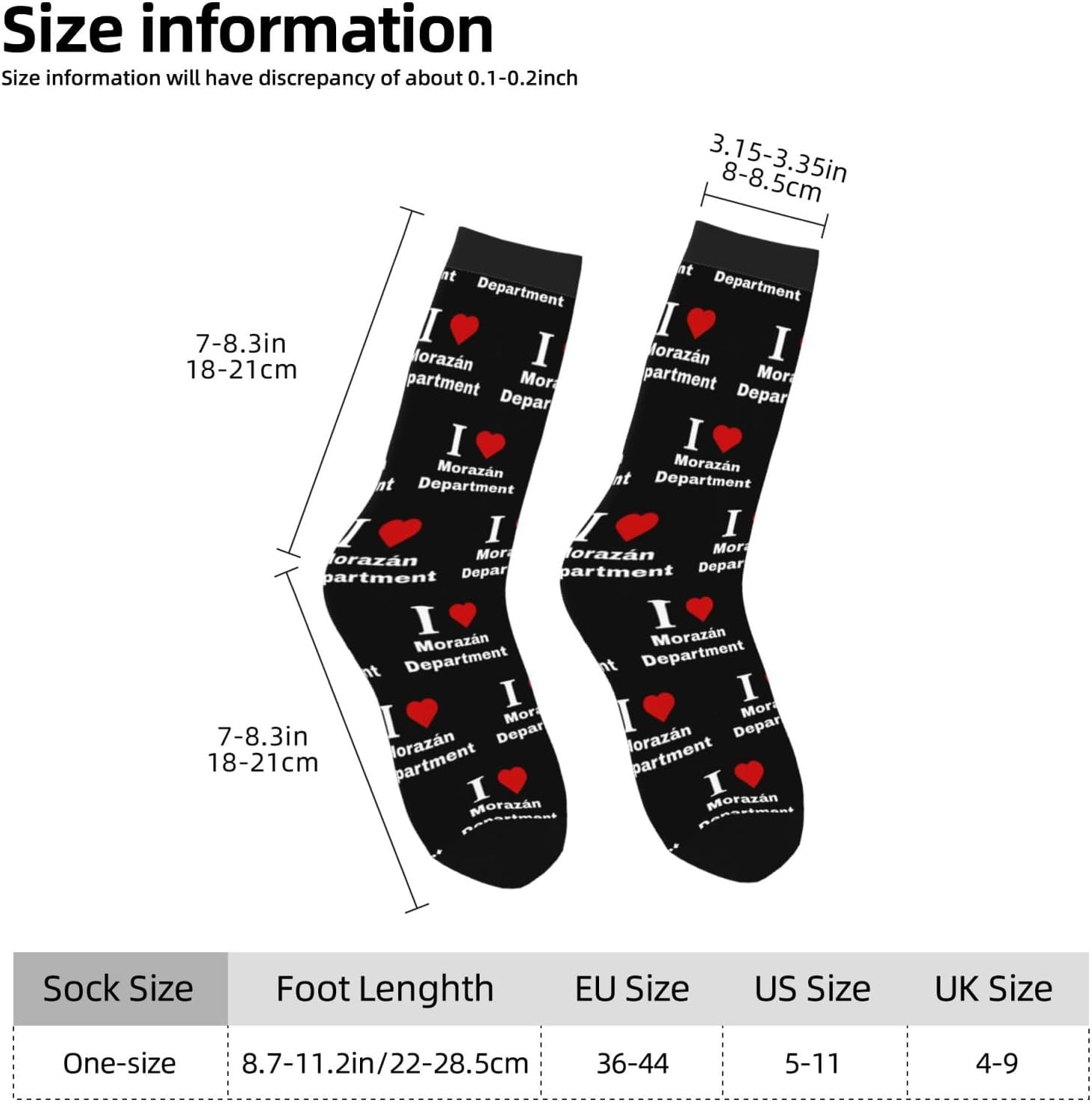 I love Moraz¨¢n Department Socks For Men Women Sport Crew Athletic Running Wicking Socks