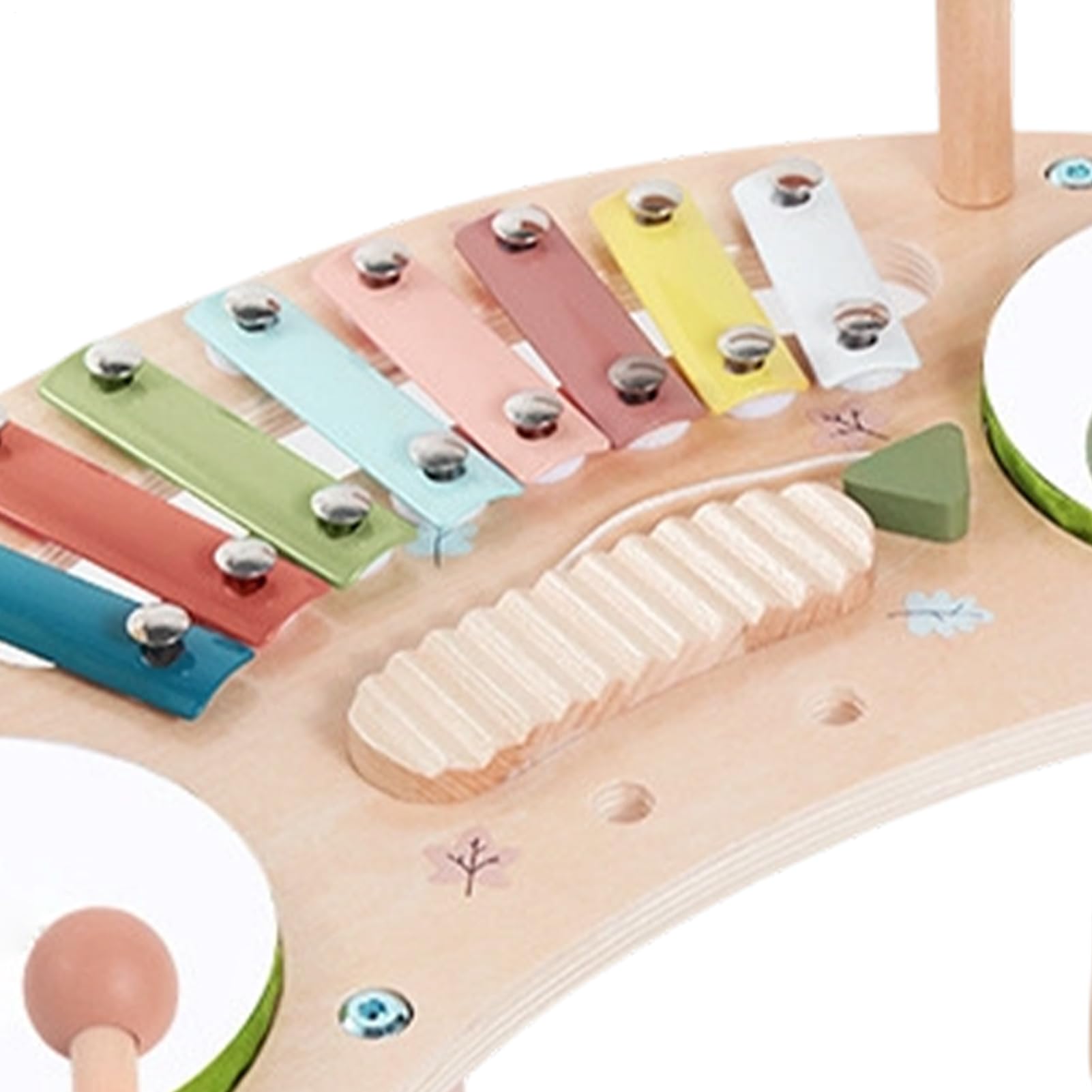 Batería Infantil Set de 7 Instrumentos Musicales de Madera | Juguete Educativo para el Desarrollo Temprano Para Casa, Guardería, Colegio, Educación en Casa, Cumpleaños, Vacaciones