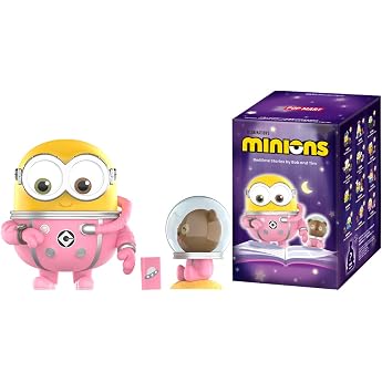 POP MART Minions Bedtime Stories by Bob and Tim Series【1 Piece】 Pop Mart Gacha Gacha Blind Box Figure Plastic Model Premium T