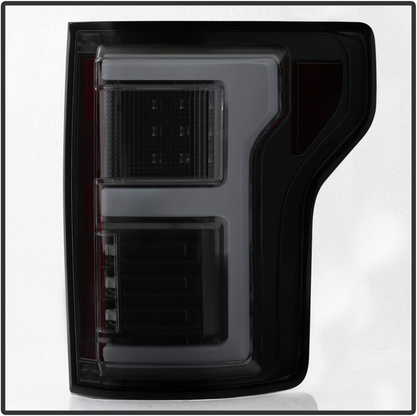 Spyder Auto 5085337 Led Tail Lights Light Bar Compatible with Rear Blind Spot Sensor Only Black Smoke Led Tail Lights