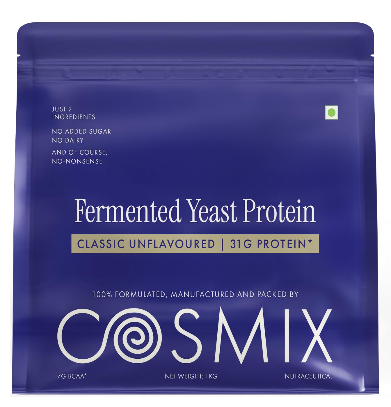 Cosmix Fermented Yeast Protein Powder | 24g Protein |Pure Single-Source Plant Protein| Made with Real Mango | High Absorption with PDCAAS of 1 | No Dairy | Made In-House | Smooth, Tasty & Gut-Friendly | Ratnagiri Mango, 38g Sachet — Amazon image 13