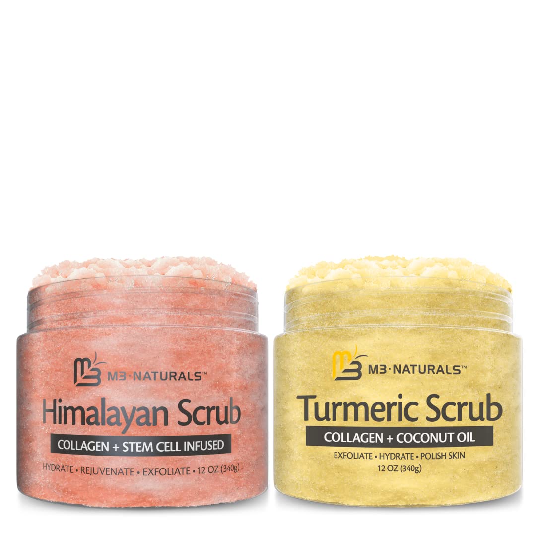 Amazon.com : M3 Naturals Himalayan Body Scrub and Turmeric Body Scrub ...
