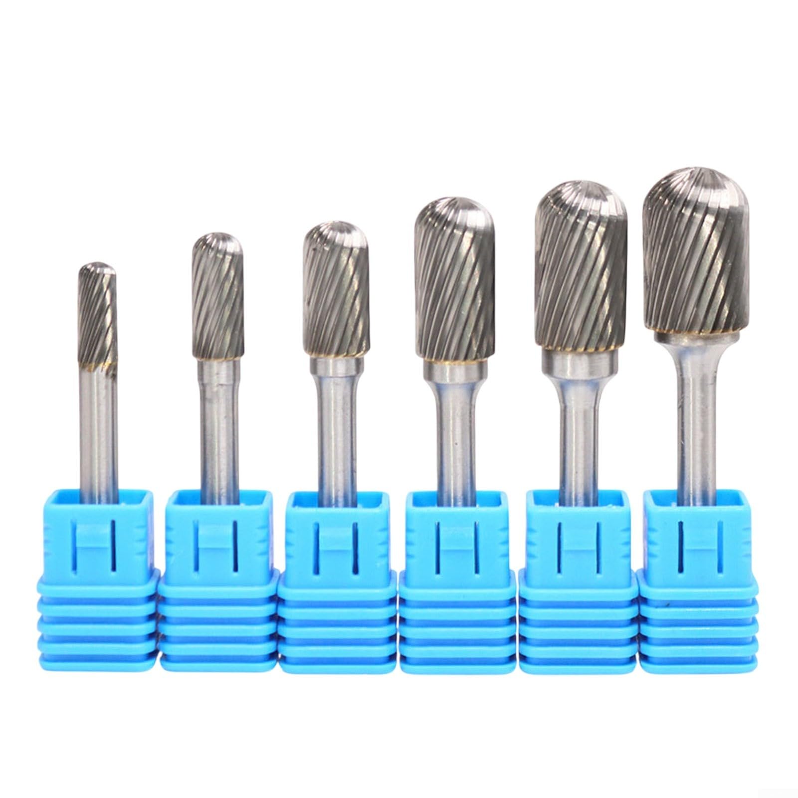 Hartmetall Frässtifte Set 6mm Doppelschnitt Metall für holz Hartmetall