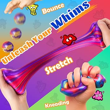 WATERELF Galactic Prism Putty 90g - Non-Toxic Sensory Play for Kids, Pearlized Multi-Color Slime/Putty, Creative Toy for Boy & Girls, Non-Sticky Therapy Stress Relief Toys for Adults - P001