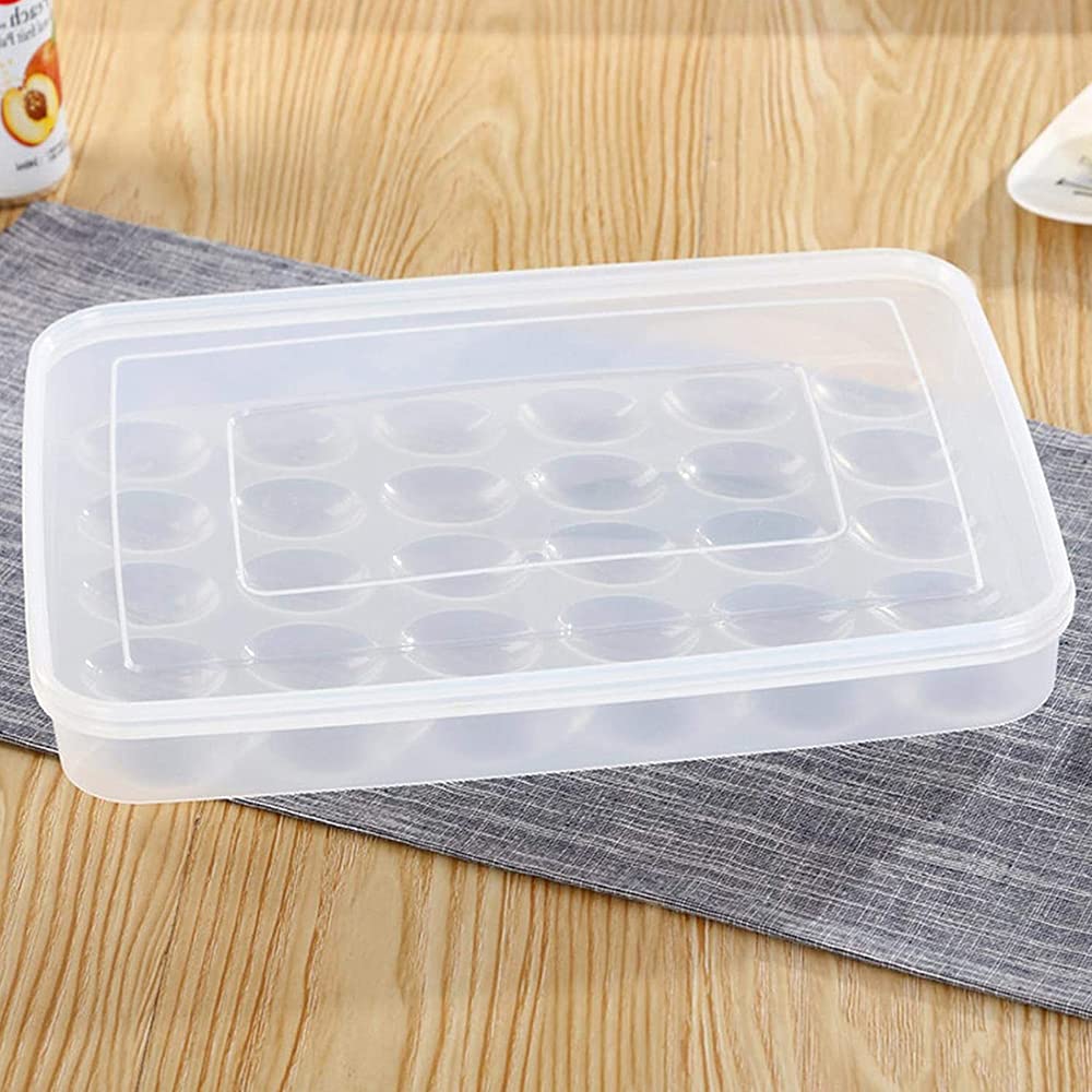 Contenitore per Uova Trasparente, Portauova Impilabile, 30 Uova, Plastica PP, Trasparente, Moderno, Per Frigoriferi, Stoviglie, Mobili da Cucina, Campeggio e Picnic