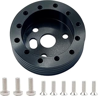 Motipudy 1" 6 Hole to 3 Hole Steering Wheel Hub Adapter Conversion Spacer Replacement for 3 Hole Boss Kit