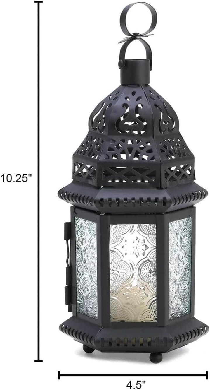 Candle Holders Christmas Decorations Indoor Lantern Decorative Outdoor Candle Holders Table Moroccan Table Decor(Blue)