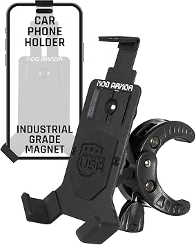 Mob Armor Mob Mount Claw with 360 Rotation - Universal Phone Mounting Clamp for Motorcycle, Jeep, Dirt Bike, Car, ATV, Boat, Truck, Emergency Vehicle - Large, Black