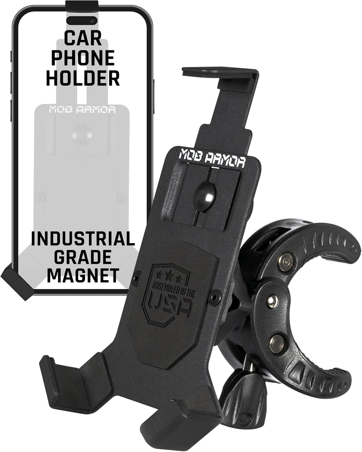Mob Armor Mount Claw, Aircraft-Grade Aluminum, 360 Rotation, Quick Release, Compatible with iPhone 6 to 14, Samsung Galaxy S3 to Note 7