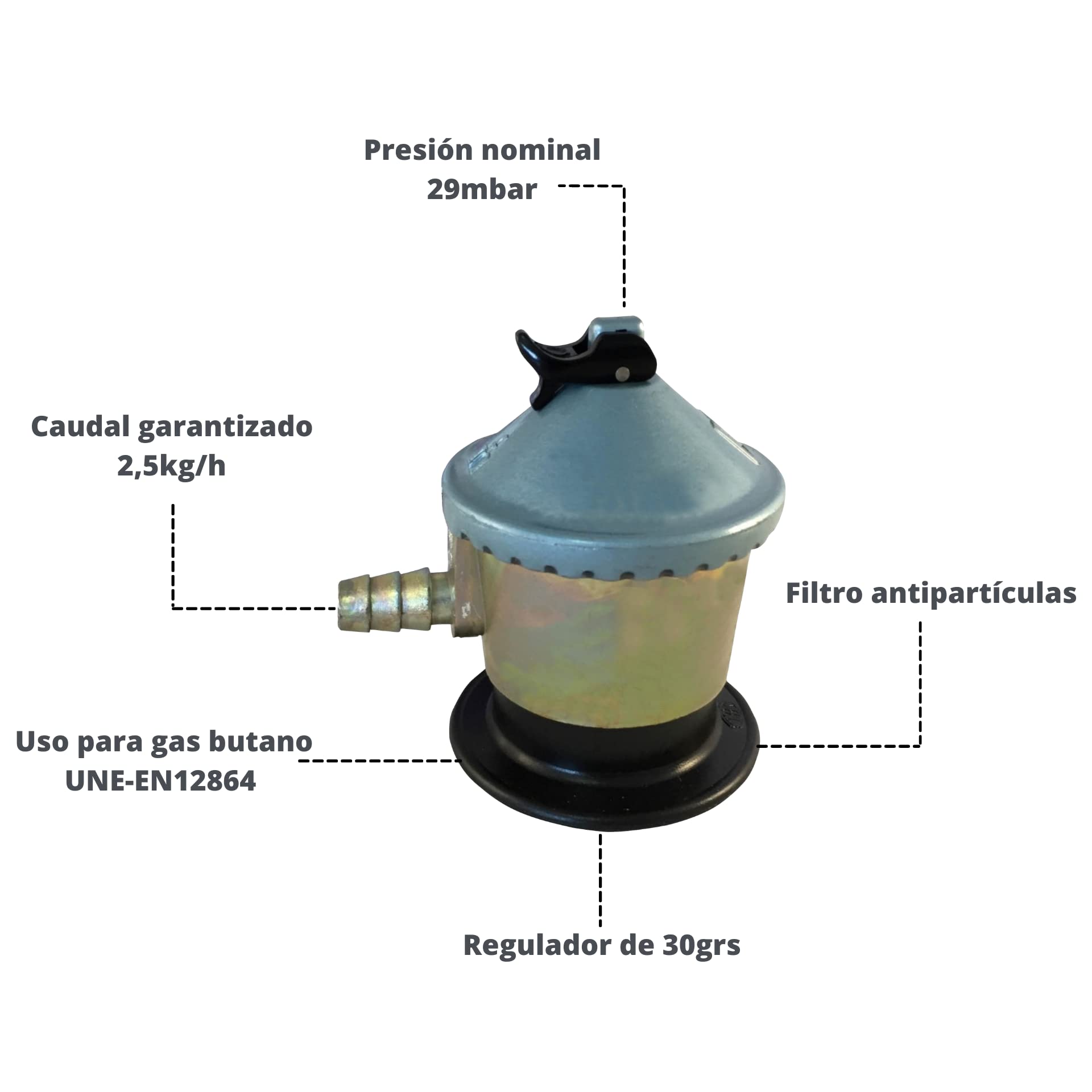 Homelux 300066 Kit Regulador Gas Domestico y Manguera con Abrazadera, 1.5 m — view 5