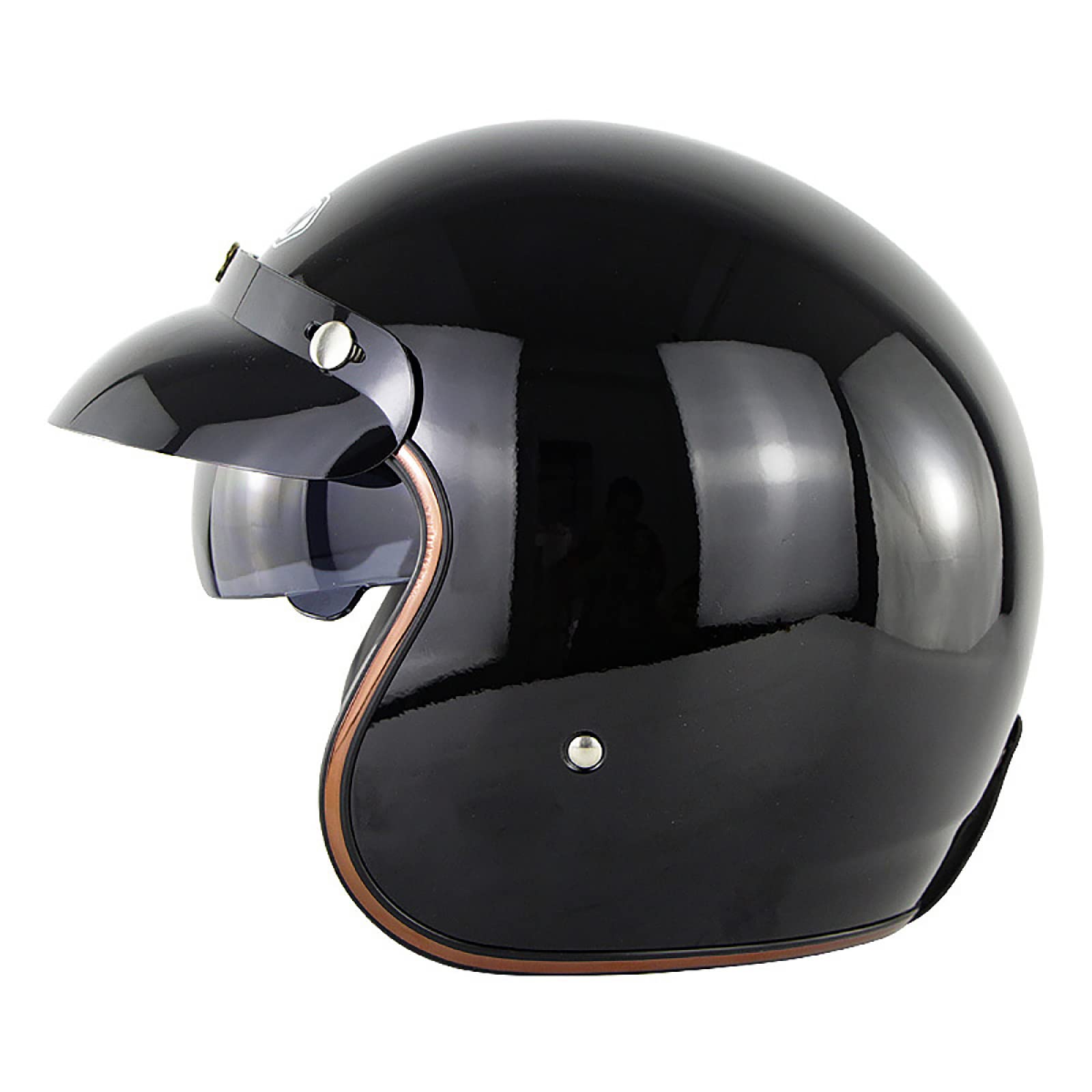 Casque Demi-Casque Jet EBAYIN Casque Rétro Harley Open Face Hommes Femmes Taille 57-58 cm
