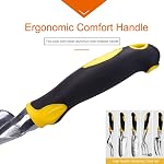 Ensemble d'outils de jardin - 6 Ensemble d'outils à main pour le jardinage des pièces (gants de weeder, truelle, transplanté, cultivateur et fourche à désherbage) - Alliage d'aluminium lourd - Ergonomique & Résistant à la rouille - Cadeaux de jardinage pour les femmes Hommes