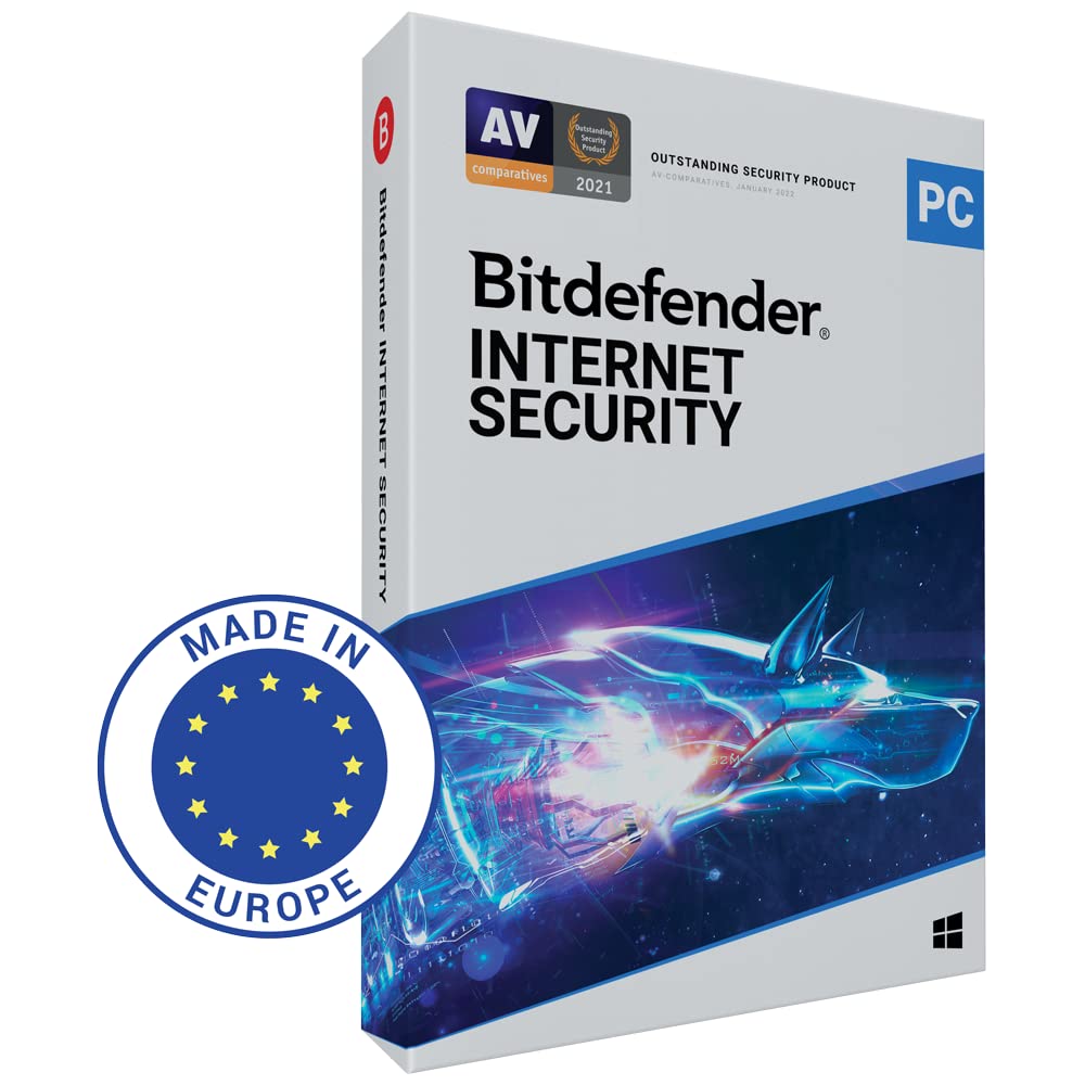 Bitdefender Internet Security 2025 | 1 dispositivo | 1 anno | PC | Codice di attivazione inviato per posta