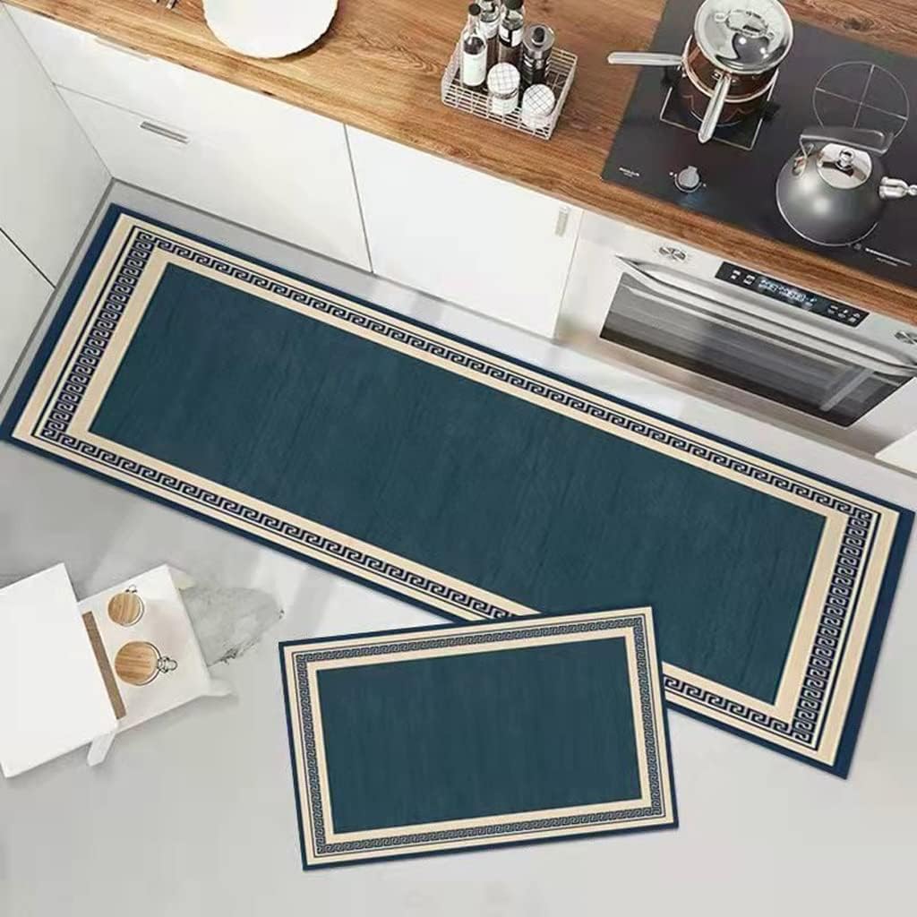 HBJWOV Anti-Slip Kitchen Floor Mat Rug Bath Long Strip Absorb Oil Doormat Balcony Living Room Household Carpet(D,50x180cm)