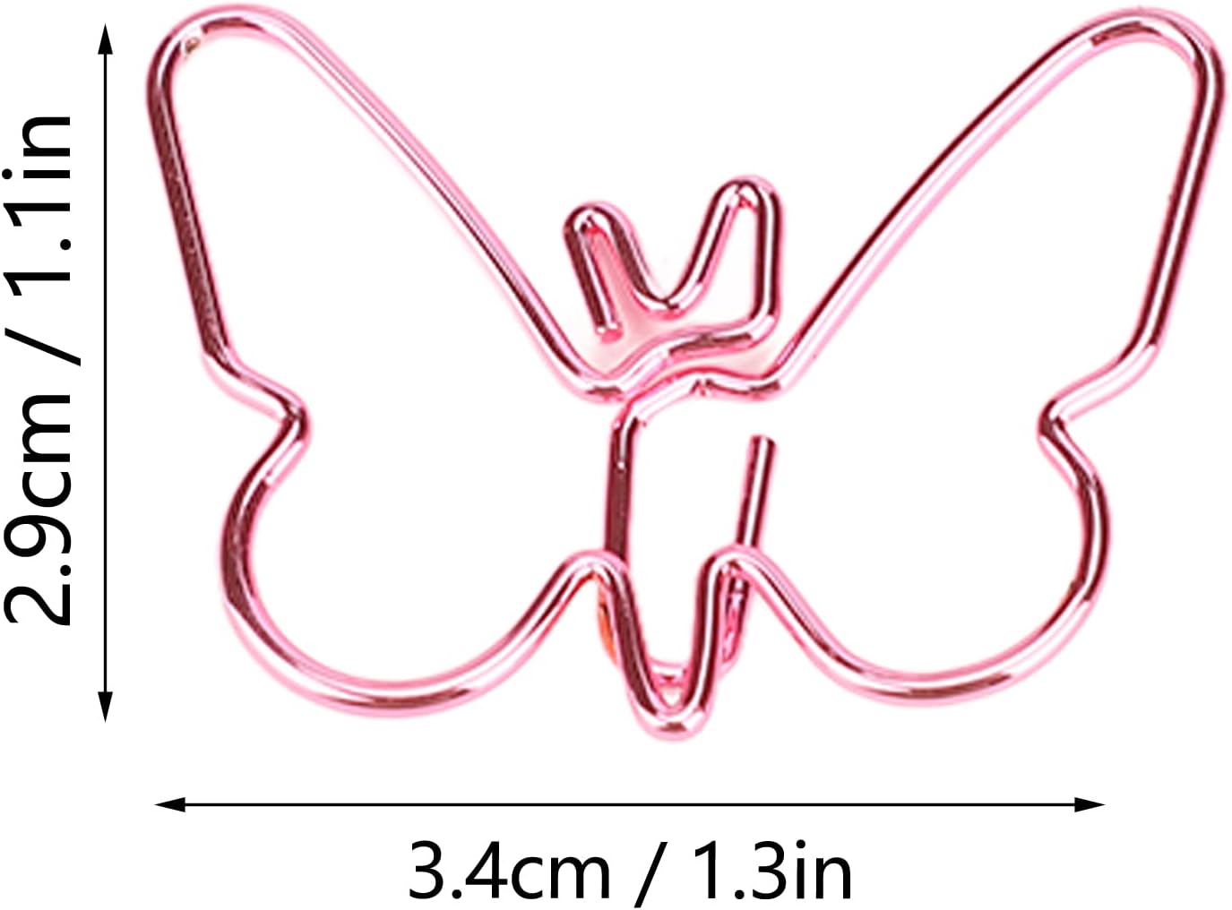 50Pcs Butterflies Paperclip, Multicolor Paperclips Metal Paper Clips Cartoon Color Plating Innovative Cute Paperclips for School Office Supplies