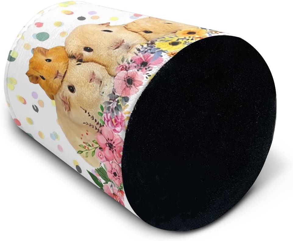 Kuiaobaty Round Stand Pencil Holder for Student Cute Guinea Pig Print Pen Cup Pot Flower School Large Stationery Organizer - Image 3