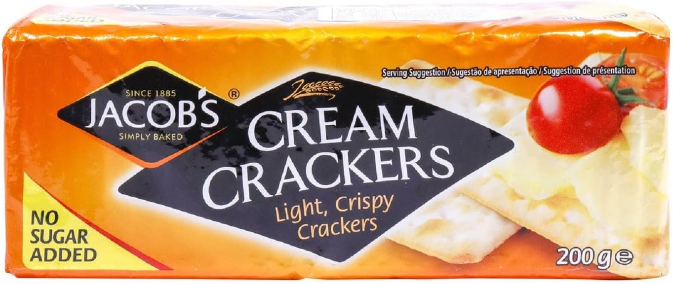 Jacob's Cream Crackers, No Added Sugar,7.05 Ounce (Pack of 6)