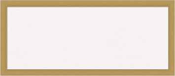 Amanti Art White Cork Board for Wall, 14x32 Vision Board with Gold Frame, Medium Corkboard Office Decor for Home Organization, Casual Corkboard Pinboard to Display Items for Home Organization