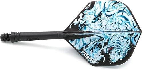 Miniatura 2 de CUESOUL Eje de dardos y vuelos integrados con cuatro símbolos mitológicos Design-Size M 1.102 in