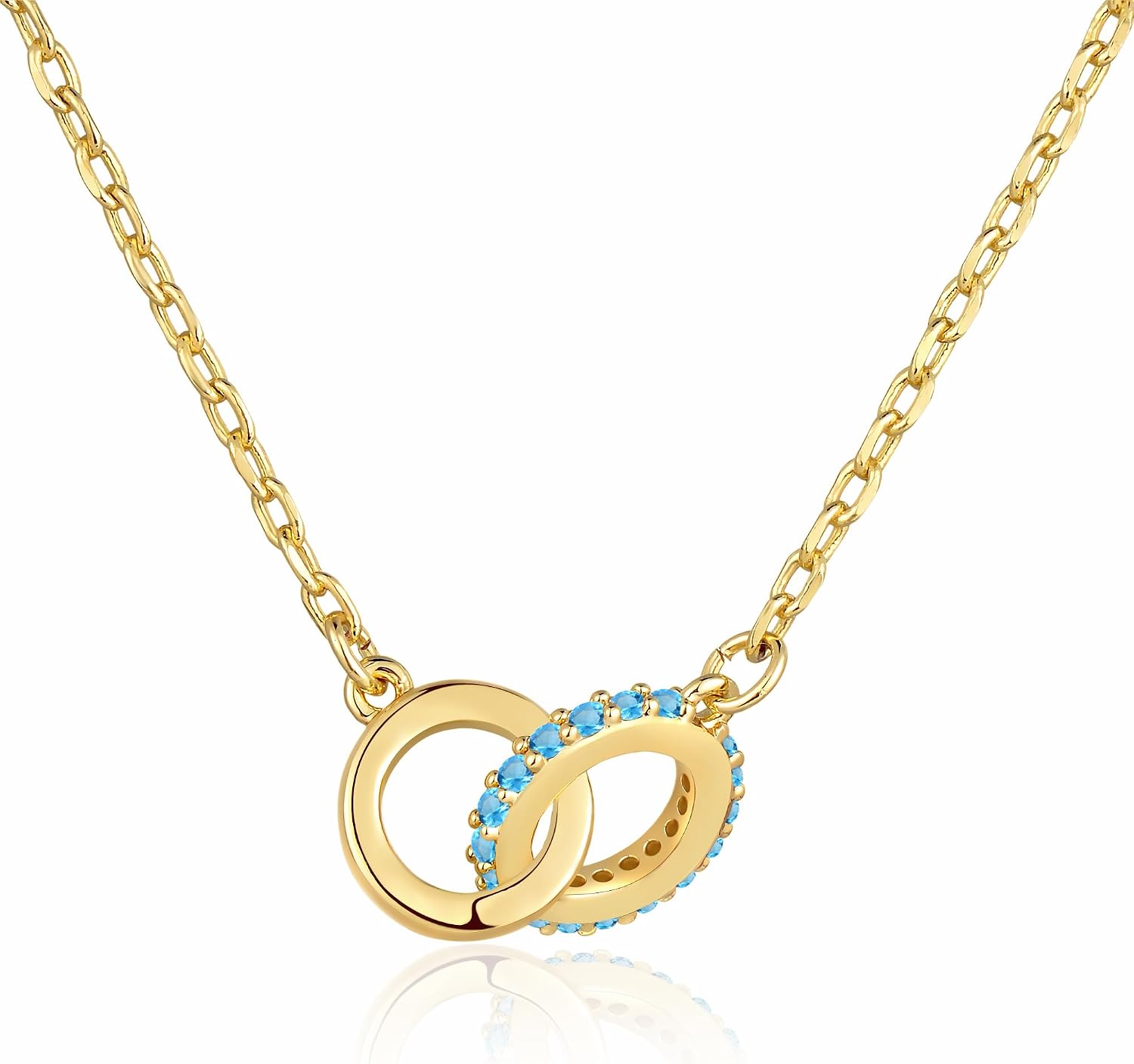 Gold Birthstone Necklaces for Women Non Tarnish Dainty Trendy 14k Gold Plated CZ Emerald Charm Birthstone Choker Necklaces Birthday Gifts for Women