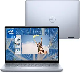 Notebook 2 em 1 Dell Inspiron 2IN1-I1300-A30 14' FHD+ Touch Intel® Core™ i5 16GB 512GB SSD Windows 11 Prata Gelo