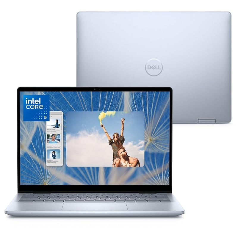 Notebook Dell Inspiron 14 2-in-1 7440, Intel i5 1334U, Windows 11 Home | 16 RAM 512 SSD, FHD+ Touch, Iris Xe Graphics, Wi‑Fi 6E, teclado retroiluminado, bateria 54 WHr, Dobradiça de 360°, 2-in-1 EPEAT