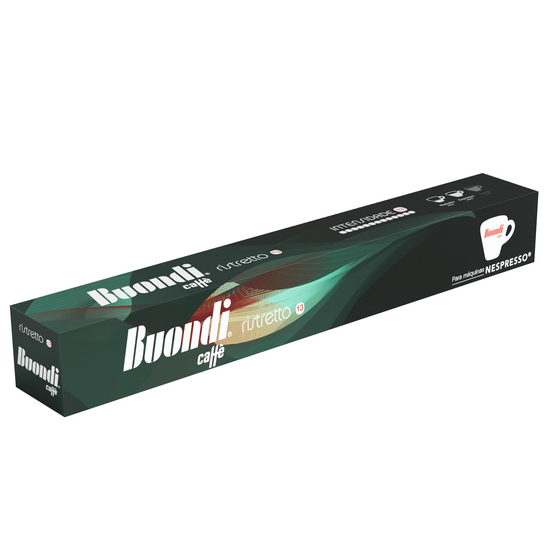 Buondi Caffè Ristretto Blend Coffee Capsules Compatible with Nespresso®* Original Machines - 10 Capsules available in 1 box