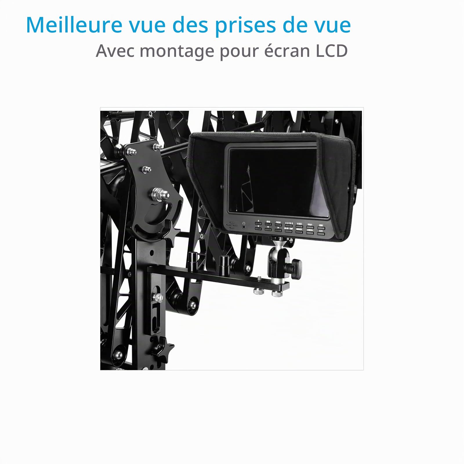 PROAIM Powermatic Scissor Pro, Grue caméra motorisée 17 pi, 15 kg/33 LB | Vitesse et amortissement télécommandés ; se replie à 1 m pour un transport facile
