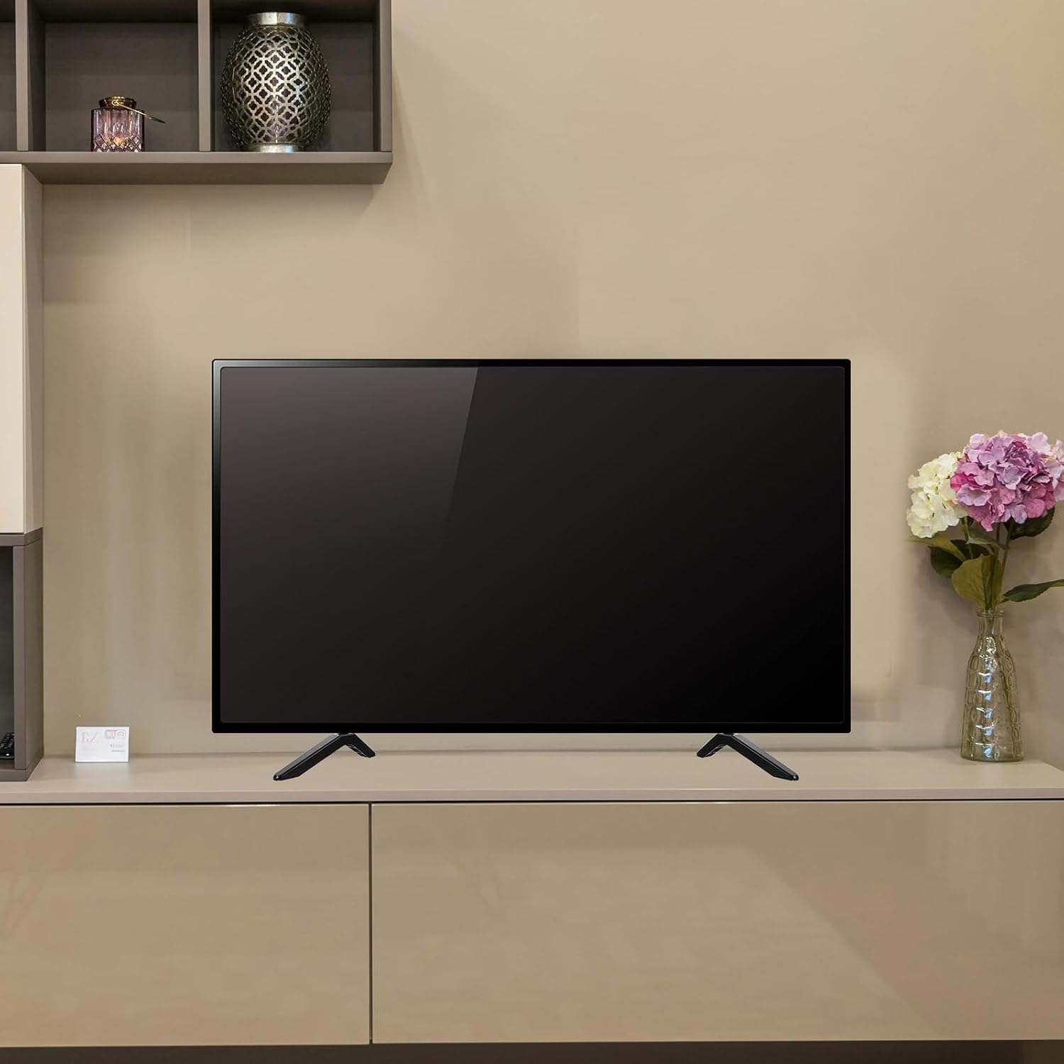 Universal Tv Mount Bracket and Stand for Flat Screen Tvs Fixed Tabletop Base with Screws Suitable for Living Room and Bedroom Use