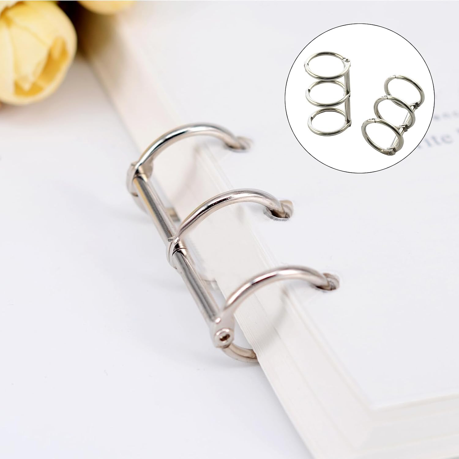 25PCS A6 Size Circular Knitting Needle Case Waterproof Binder Zipper Folders 2 Three-Ring Binders for Round Knitting Needles Bag Waterproof Loose Leaf Bag Knitting Needles Storage