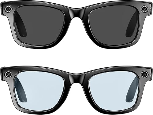 Lentes inteligentes AI para hombres y mujeres, lentes de cámara de 8 MP con reconocimiento de IA, grabación de video 1080P, traducción en tiempo