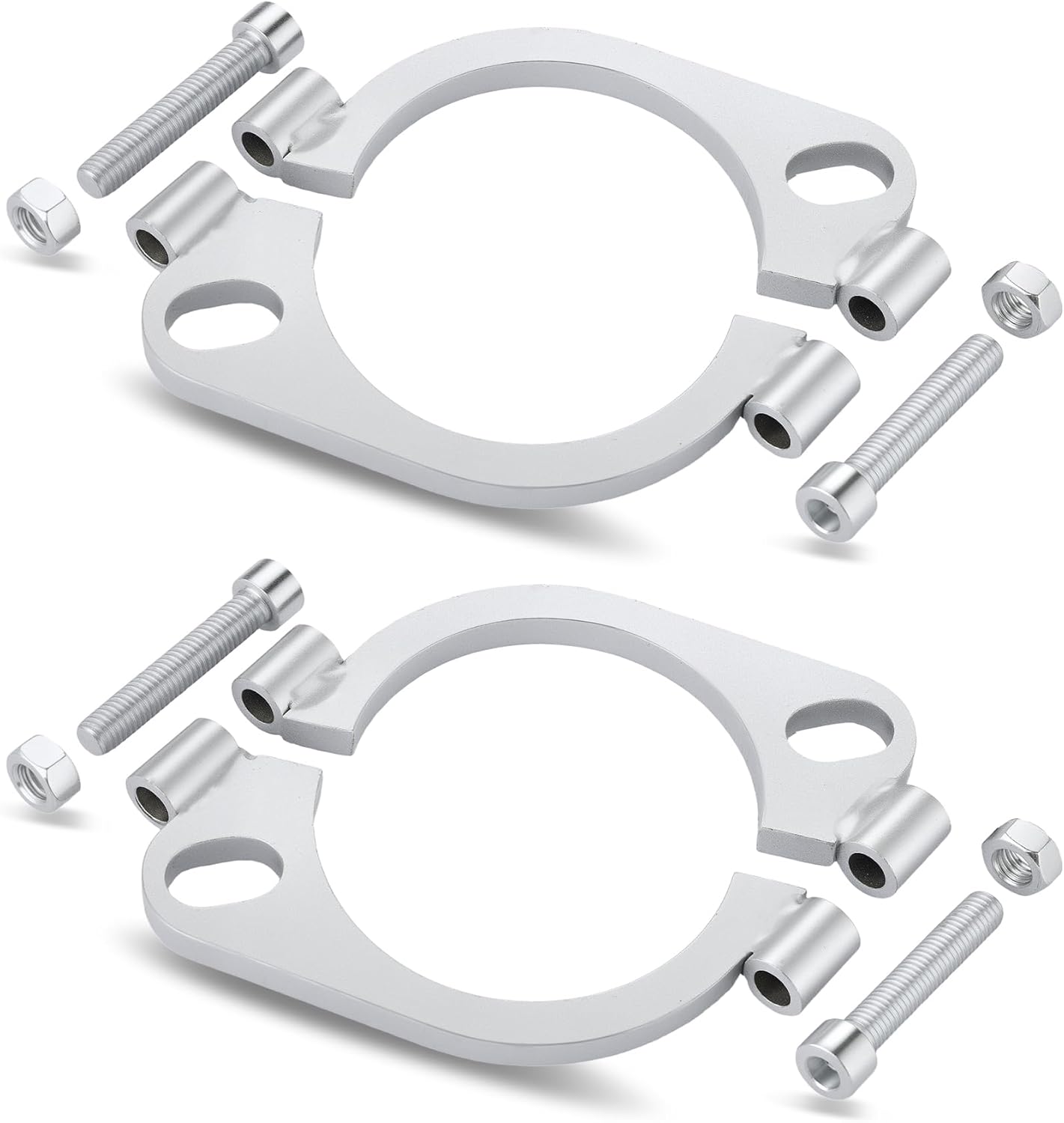 EVIL ENERGY Split Flange Repair Kit, Exhaust Flat Oval Flange Connection, Carbon Steel Exhaust Flange Replacement (2, 2.5")