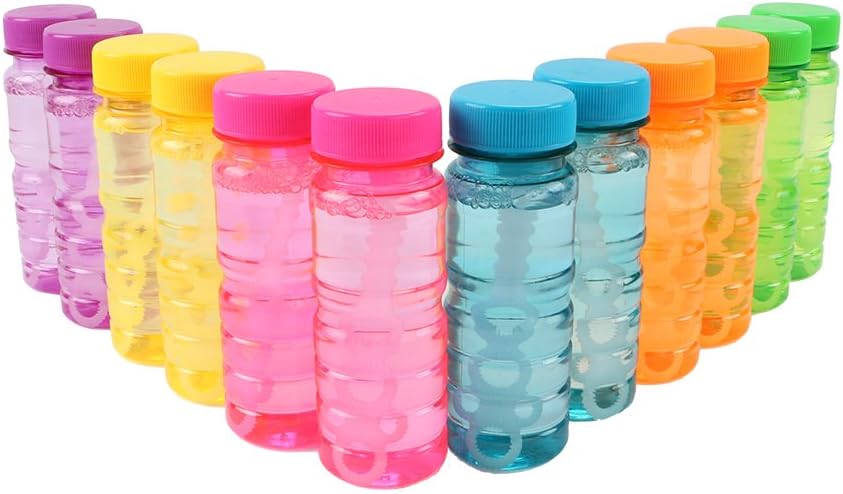 12 Pack of Bubbles Bottle - 4oz Blow Bubbles Bulk Solution Novelty Summer Toy