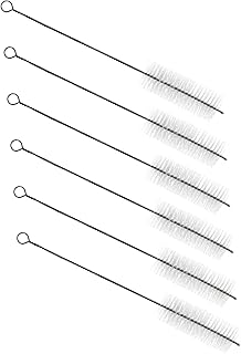 minkissy Metal Straw 20 Pcs Cleaning Brush Portable Straw Easy Cleaning Brush Straw Accessory Brush Cleaner Straws Household Straw Cleaners Long Tube Stainless Steel Small Brush